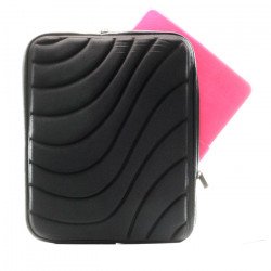 Wave Design iPad Tablet Sleeve Pouch Bag with Zipper 10" (Black)
